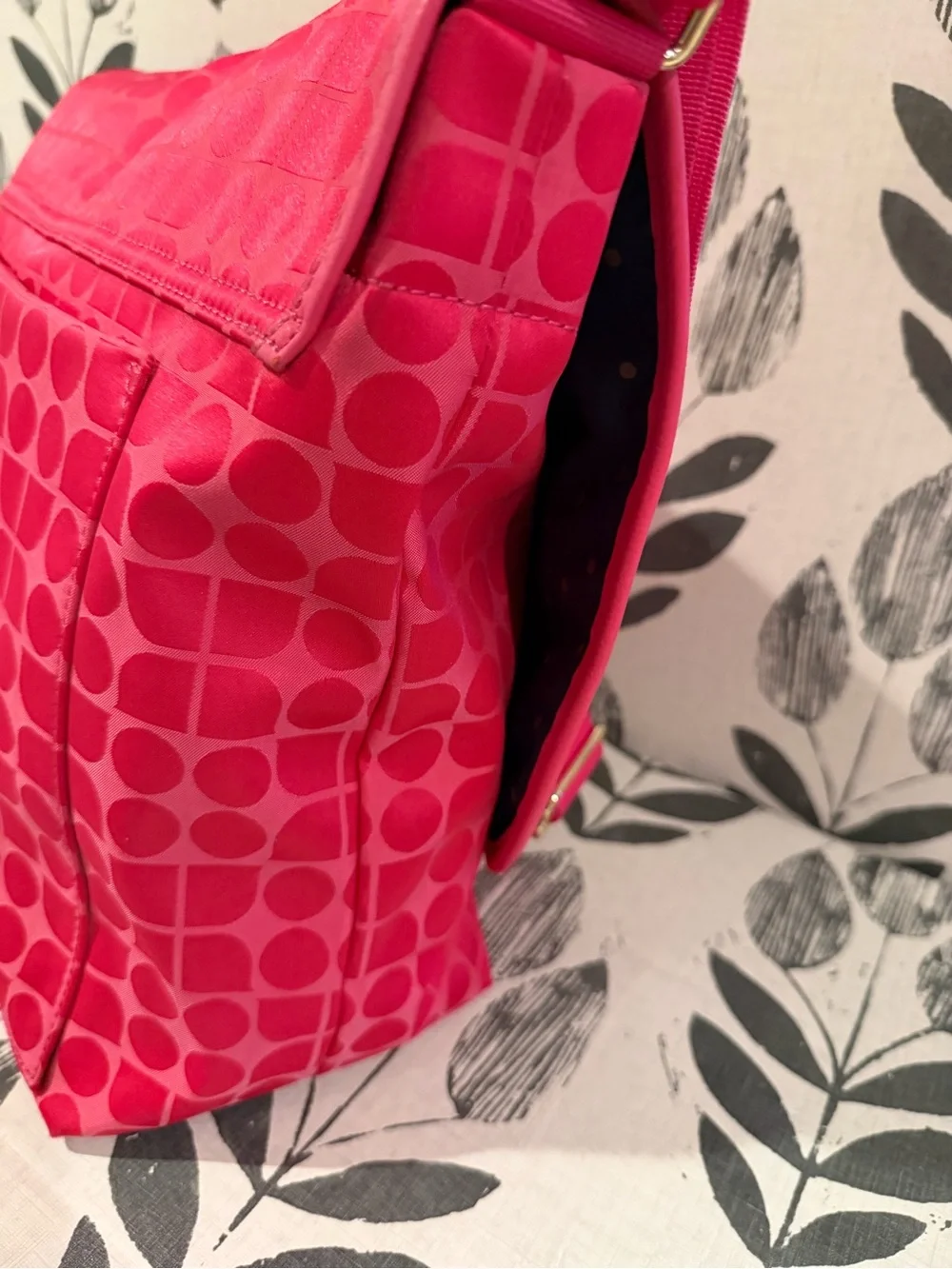 Kate Spade Hot Pink Geo-Print Crossbody Bag